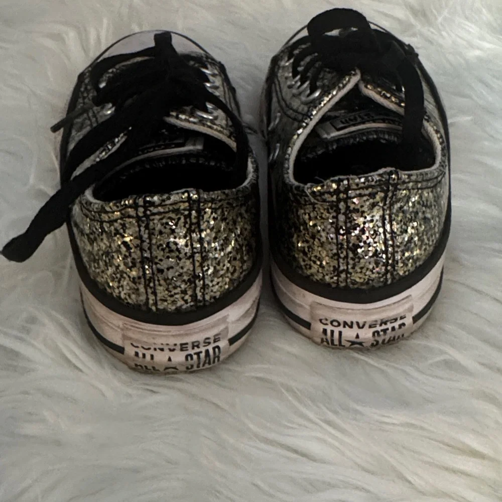 Converse Kids Black Glitter Sneakers